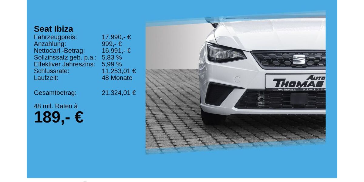 Seat Ibiza 18.150 km 17.490 &euro; Bonn 53227