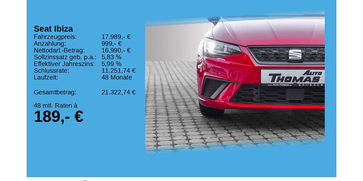 Seat Ibiza 11.410 km 17.490 &euro; Bonn 53227