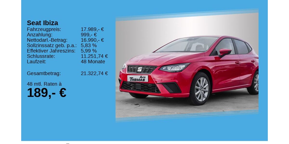 Seat Ibiza 15.620 km 17.490 &euro; Bonn 53227