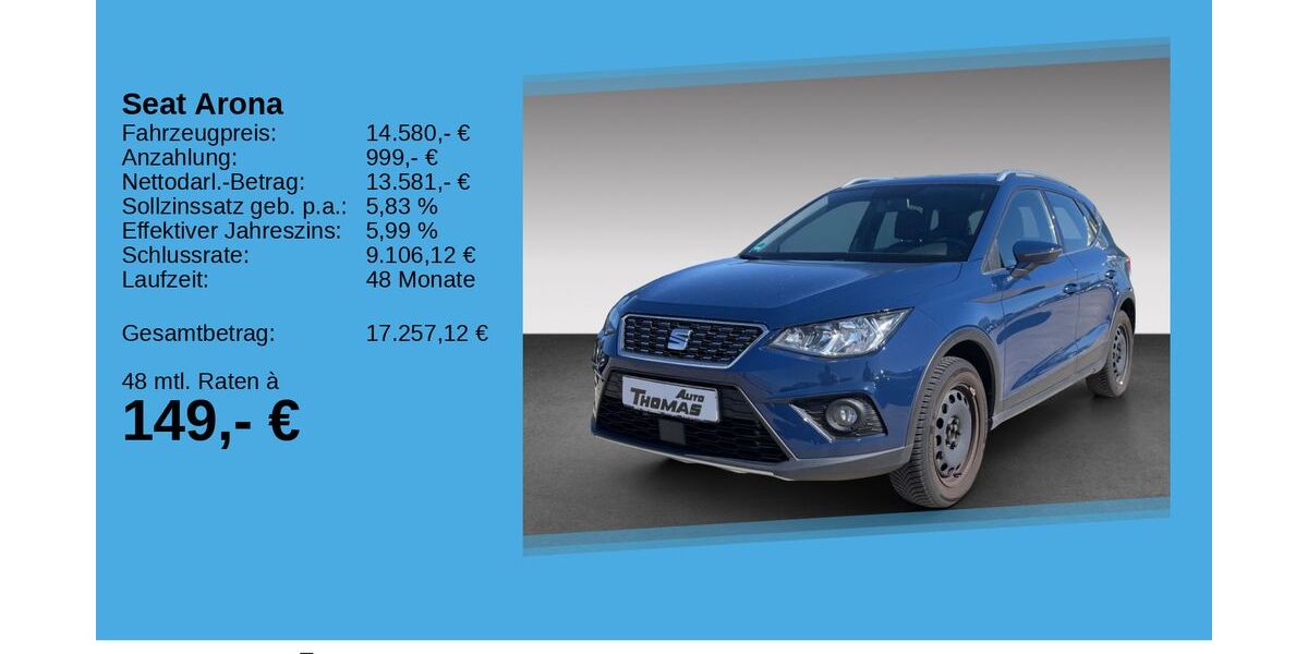 Seat Arona 57.290 km 13.490 &euro; Bonn 53227