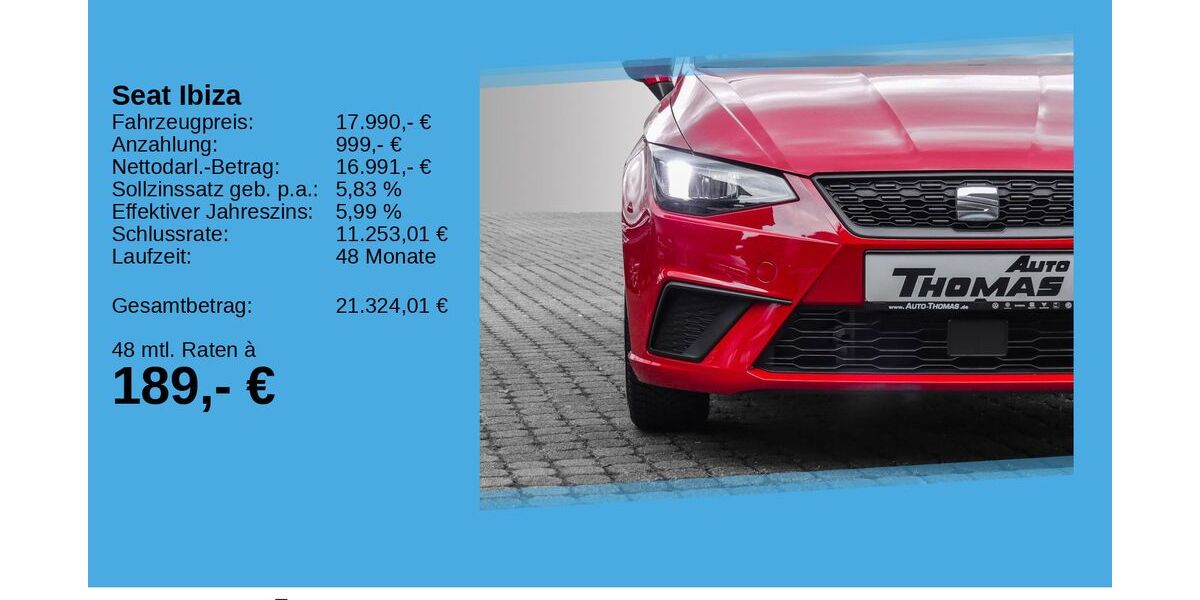 Seat Ibiza 9.450 km 17.490 &euro; Bonn 53227