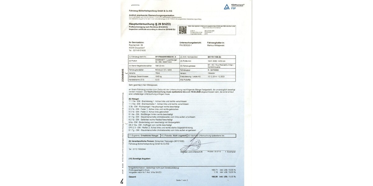 Renault Clio 197.067 km 2.700 &euro; Wesseling 50389